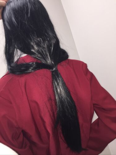 JoneTing Black Wigs with Pigtail Cosplay Synthetic Long Straight Wigs (6922806821047)